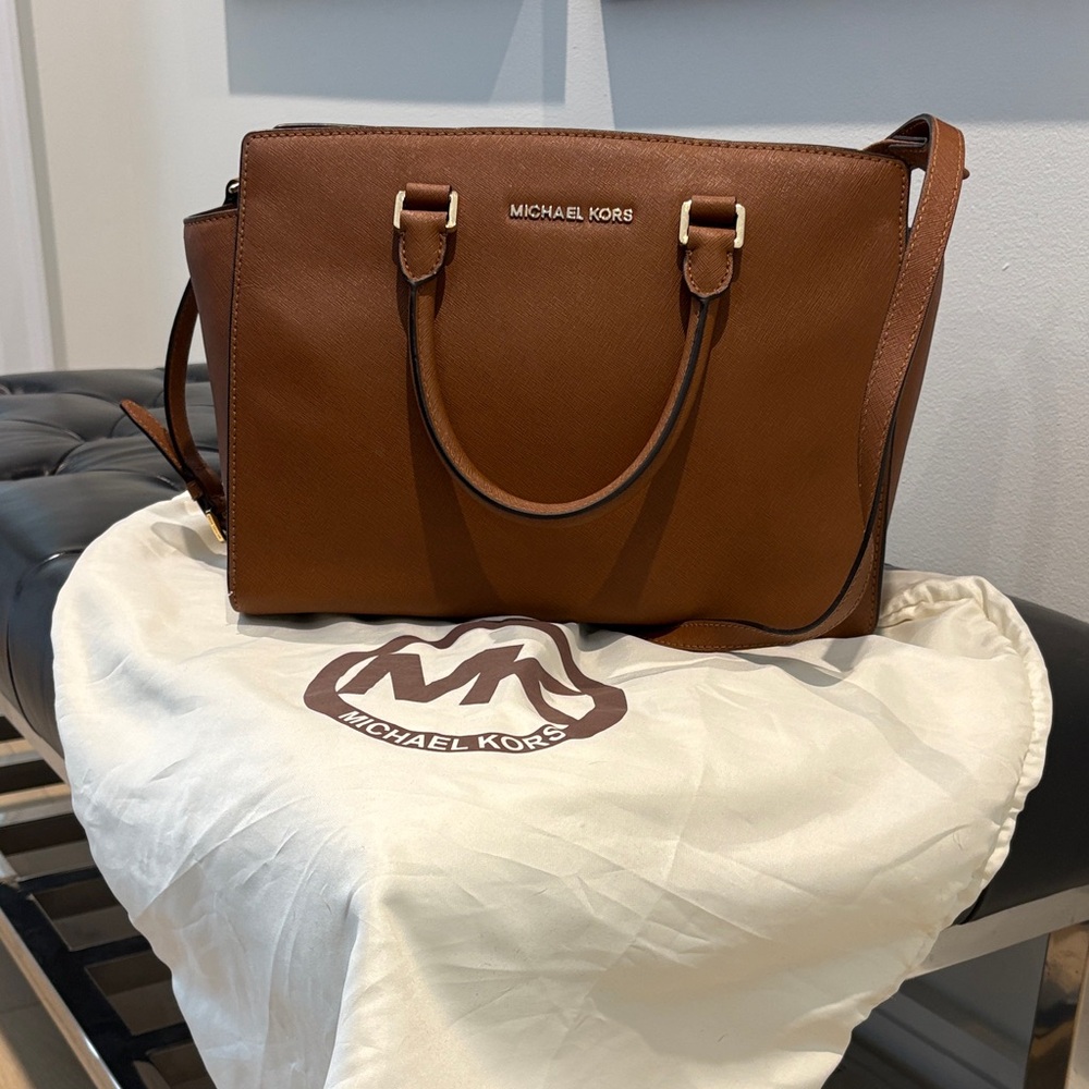 Michael Kors Tan Leather Satchel